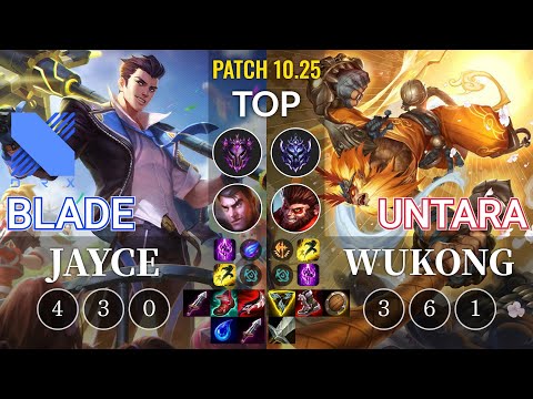 DRX Blade Jayce vs Untara Wukong Top - KR Patch 10.25