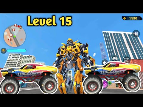 Optimus Prime Multiple Transformation Jet  Robot Car Games Unlocked Level #15 - Android Gameplay