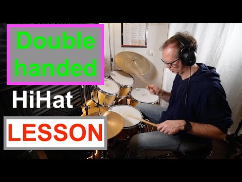 Drumlesson: Double handed Hihat with accents (tutorial)