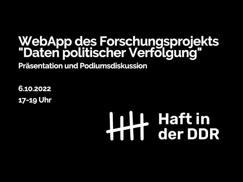 WebApp des Forschungsprojekts "Daten politischer Verfolgung"