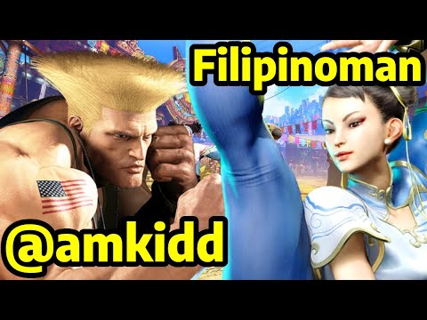 🔥 STREET FIGHTER 6 ➥ @amkidd (GUILE ガイル) VS. Filipinoman (CHUN-LI) 4K Master Ranks 🔥