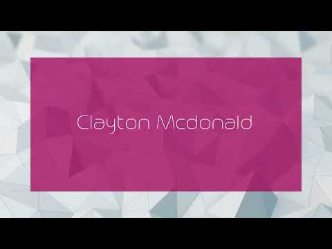 Clayton Mcdonald - appearance