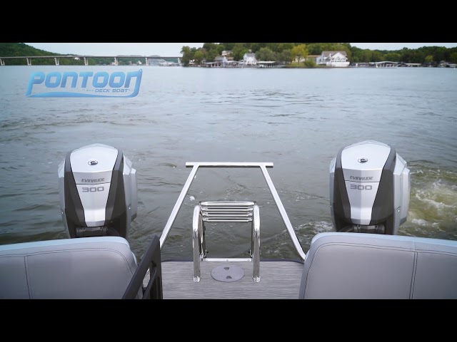 Pontoon and Deck Boat Magazine Reviews the 2018 Dual Engine Manitou