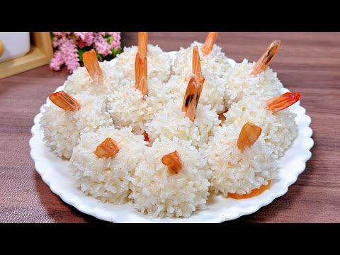 糯米和大蝦這樣做，我家孩子三天兩頭點名吃，比粽子燒賣好吃，香，【麗麗廚房】，#蝦仁丸子的做法，#蝦仁丸子料理，#蝦仁丸子食譜，#家常菜，#美食，#珍珠丸子料理，#珍珠丸子食譜，#蝦仁珍珠丸子 #糯米蝦