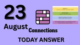 Connections NYT Hints Today – Sun, Aug 23 | NYT Connections Hints & Answers