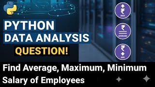 Data Analysis Question : Find Average, Max, Min Salary by Department | Python Pandas #python #pandas