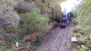 preview picture of video '45407 & 44871 leaving Spean Bridge on 26 Oct 2013'