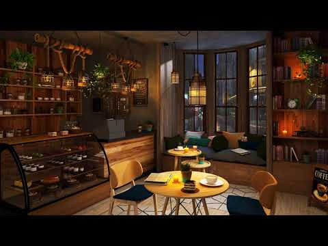 Eu estou morando em um salão de teatro com música de jazz e sonoridade suave