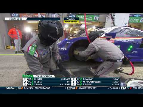 2018 24 Hours of Le Mans - Porsche #91 gets its front brakes changed in under 30 seconds