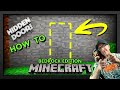 Minecraft Bedrock HIDDEN DOOR - 1x2 Flush Piston Door - SUPER EASY Tutorial
