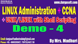 LINUX ADMIN + CCNA + UNIX/LINUX tutorials || Demo - 4 || by Mrs. Madhuri On 12-06-2025 @6AM IST
