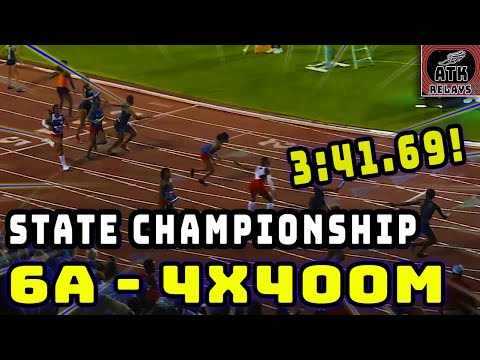 6A Girls - 4x400M Relay - State Final [Shadow Creek, Smithson Valley, Atascocita, FB Elkins, Duncan]
