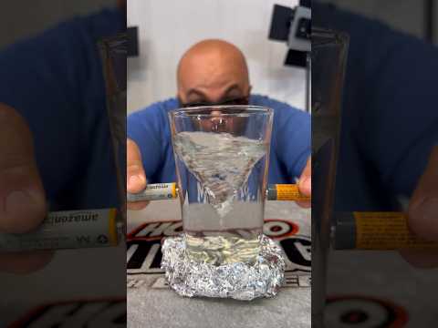 Water + Battery = Vortex 😱 #science #magic