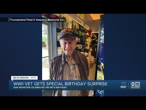 WWII veteran gets special birthday surprise