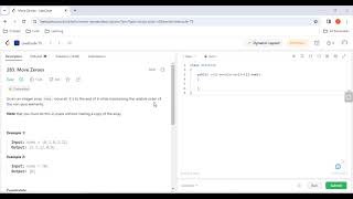 YouTube video '283. Move Zeroes | Leetcode | Arrays | Fundamentals'