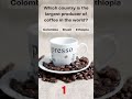 Which Country Is The Largest Producer Of Coffee In The World Shorts