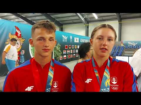 Renáta Jamrichová a Daniel Balaščák, zlatí tenisti EYOF v Banskej Bystrici