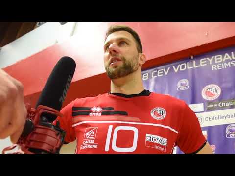 Nikola MIJAILOVIC of CHAUMONT VB 52 reacts following important win