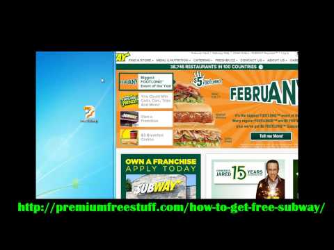 Free Subway 2013 Sandwiches & Cookies - How To Get Free Subway Method E-book!