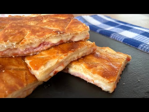 RUSTIC PIZZA WITH HAM AND MOZZARELLA - Quick and easy recipes
