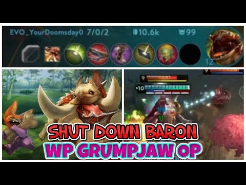 RETURN OF OP WP GRUMPJAW TOP LANER + HOW TO SHUT DOWN WP BARON - VAINGLORY 5V5