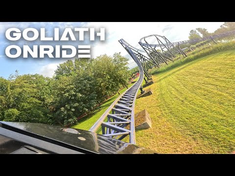 Walibi Holland: Goliath - Onride Front Row (4K 60FPS)