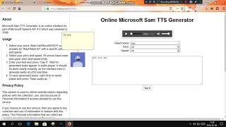 I Found a Cool TTS Generator! (Includes The SAPI4 Voices)