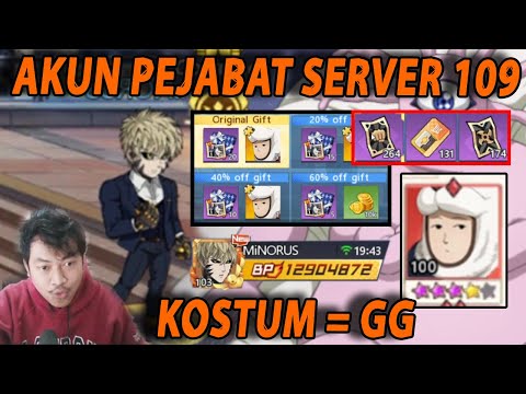 🔥🔥REVIEW AKUN PEJABAT SERVER 109 [TERPESONA] - ONE PUNCH MAN:The Strongest