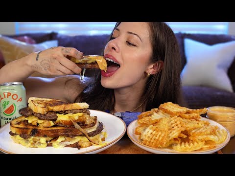 Mukbang! Patty Melt & Crispy Waffle Fries