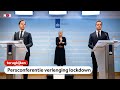 TERUGKIJKEN: Persconferentie van Mark Rutte en Hugo De Jonge