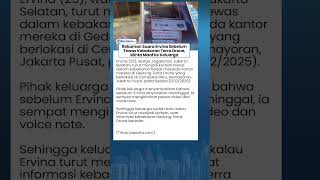 Rekaman Suara Terakhir Ervina! Ungkap Pesan Pilu sebelum Tewas Terjebak Kebakaran Terra Drone