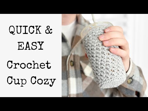 Crochet Cup Cozy With Bottom Tutorial: Cozy Up Your Coffee Routine with this Koozie!