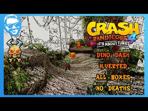 Dino Dash (N.Verted) – Komplette Komplettlösung – Keine Tode – Alle Edelsteine ​​– Crash Bandicoo...