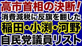 【自民党】稲田朋美・小渕優子が高市首相の決断「消費減税」に反旗を翻す【岩田温✕デイリーWiLL】