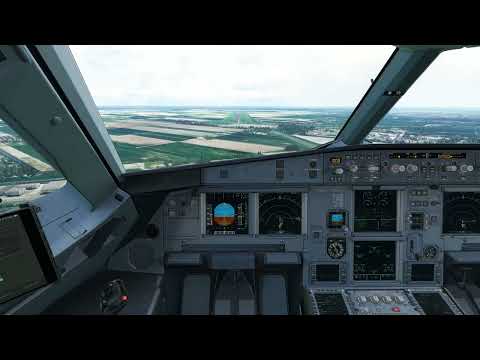 EHAM Virtual Cockpit Landing | Incredible Amsterdam Airport Experience