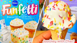 HOW TO MAKE CAKE BATTER ICE CREAM WITH REAL CAKE MIX! BIRTHDAY CAKE ICE CREAM! PILLSBURY FUNFETTI!