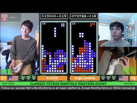 Eric, Doge | Round 1 | Classic Tetris Monthly Masters Event