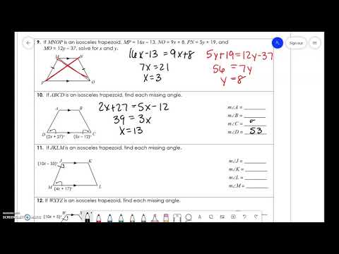 Unit 7 Homework 7 Trapezoids