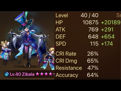 Summoners War: Zibala Showcase! The Only Water Unit That Can Aoe Reset!