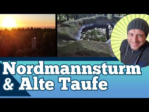 Nordmannsturm und Alte Taufe - Wanderung Deister Kammweg Nienstedt Sonnenaufgang Deisterkamm Drohne
