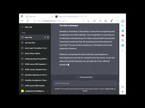 ChatGPT Spirituality ACIM Lesson 191 - I am the holy Son of God Himself