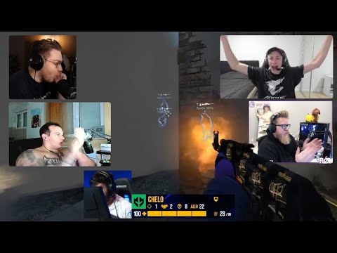 reação dos streamers gringos ao 1x3 do chelo contra a vitality