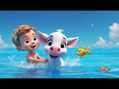 O peixe-boi dá cambalhotas, flutua, flutua, flutua | Canção Infantil em Português Rima para Crianças