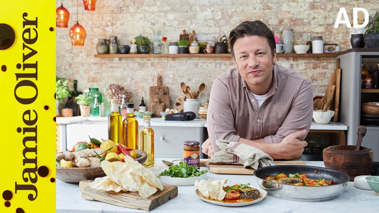 Aubergine rogan josh: Jamie Oliver