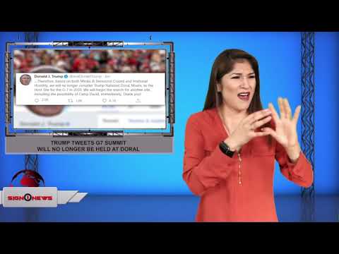 Trump tweets G7 summit will no longer be held at Doral (ASL - 10.20.19)