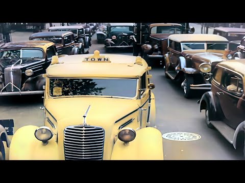 Wonderful  New York City 1930s in color [60fps, Remastered] w/sound design added