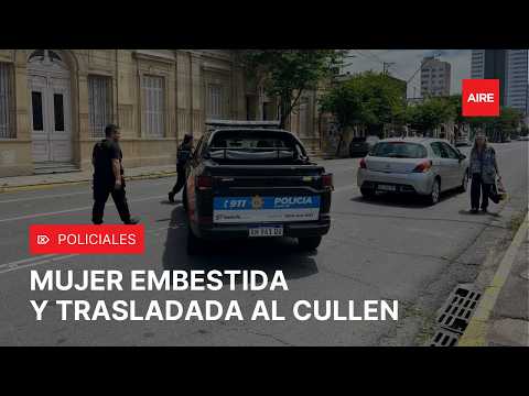 Accidente en Rivadavia: una mujer fue embestida y trasladada al Cullen