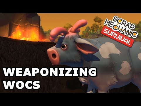 Weaponizing Wocs - Killing farmbots in Scrap Mechanic Survival