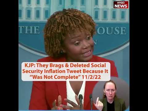 Q: why brags & deletes Social Security inflation Tweet? WH: Because It "Was Not Complete"