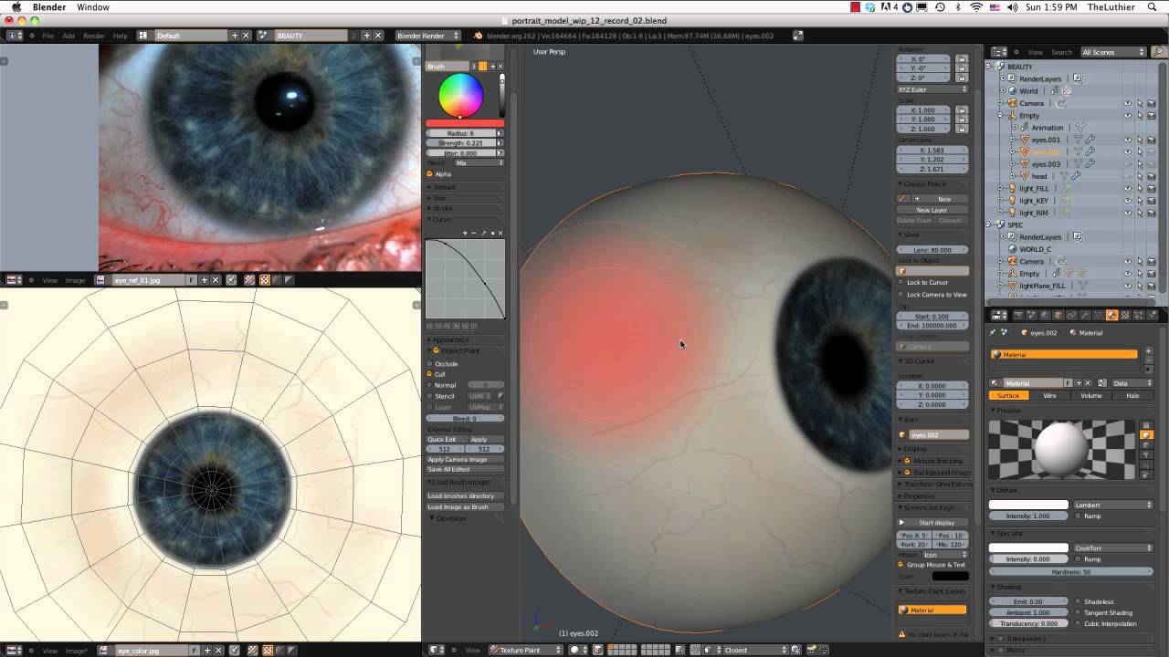 Creating a Realistic Head in Blender - part 06 - Eyes